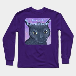 Black Cat Tolerance Long Sleeve T-Shirt